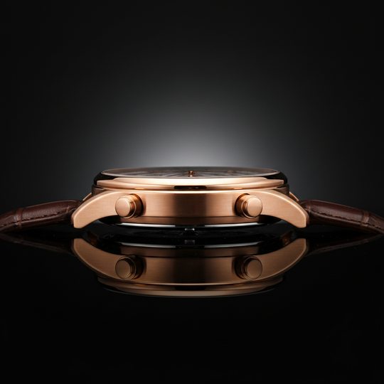 Smith Watches Mechanical Rose Gold White - Case Profile