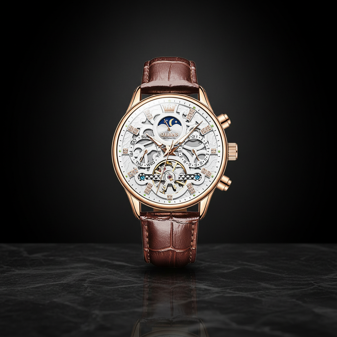 Smith Watches Mechanical Rose Gold White - Studio Three-Quarter