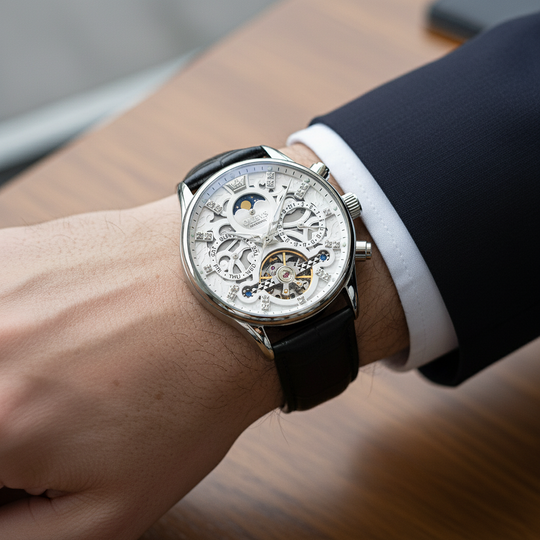 Smith Watches Mechanical Silver White - On Wrist Lifestyle
