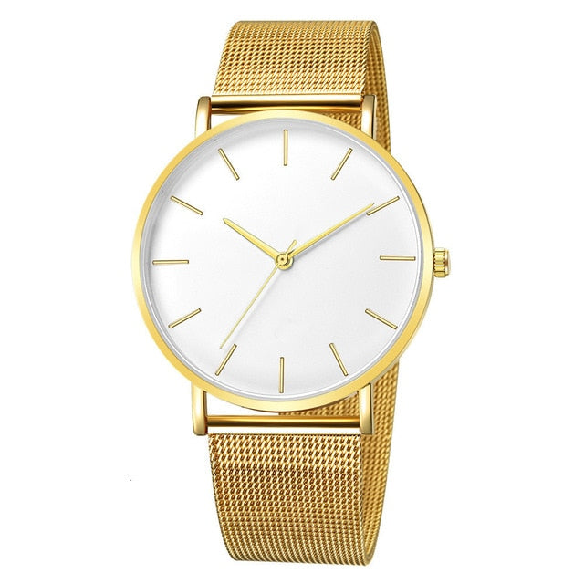 Women’s Classic Quartz Watch | 30 mm | PU Leather Strap | Modern Dress Style