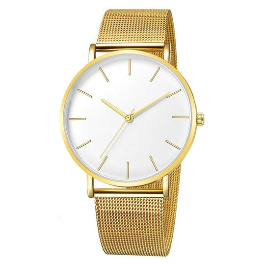 Women’s Classic Quartz Watch | 30 mm | PU Leather Strap | Modern Dress Style