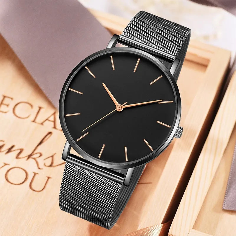 Women’s Classic Quartz Watch | 30 mm | PU Leather Strap | Modern Dress Style