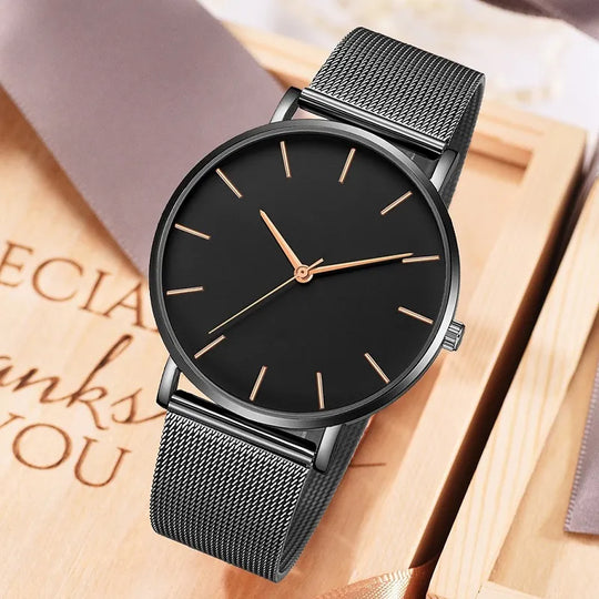 Women’s Classic Quartz Watch | 30 mm | PU Leather Strap | Modern Dress Style