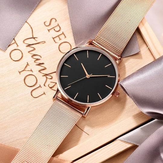 Women’s Classic Quartz Watch | 30 mm | PU Leather Strap | Modern Dress Style