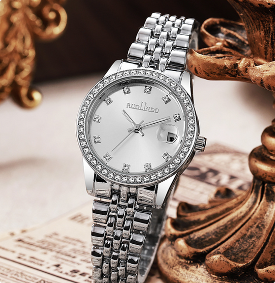 Women’s Diamond-Accent Watch 32 mm | Roman Dial Quartz | Sapphire Crystal | Stainless Steel Bracelet