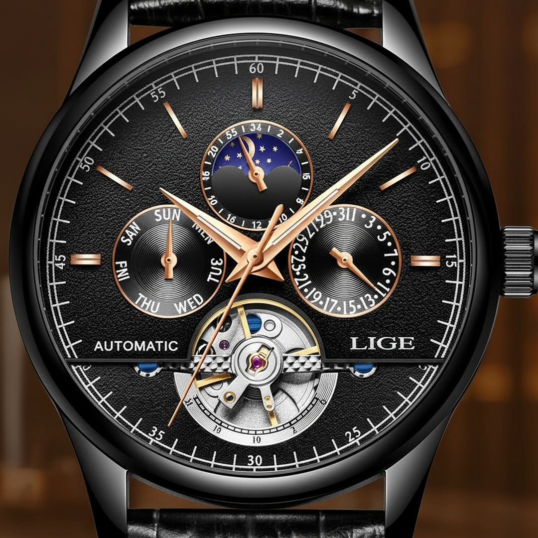 Smith Watches Tourbillon Gold Black - Dial Macro