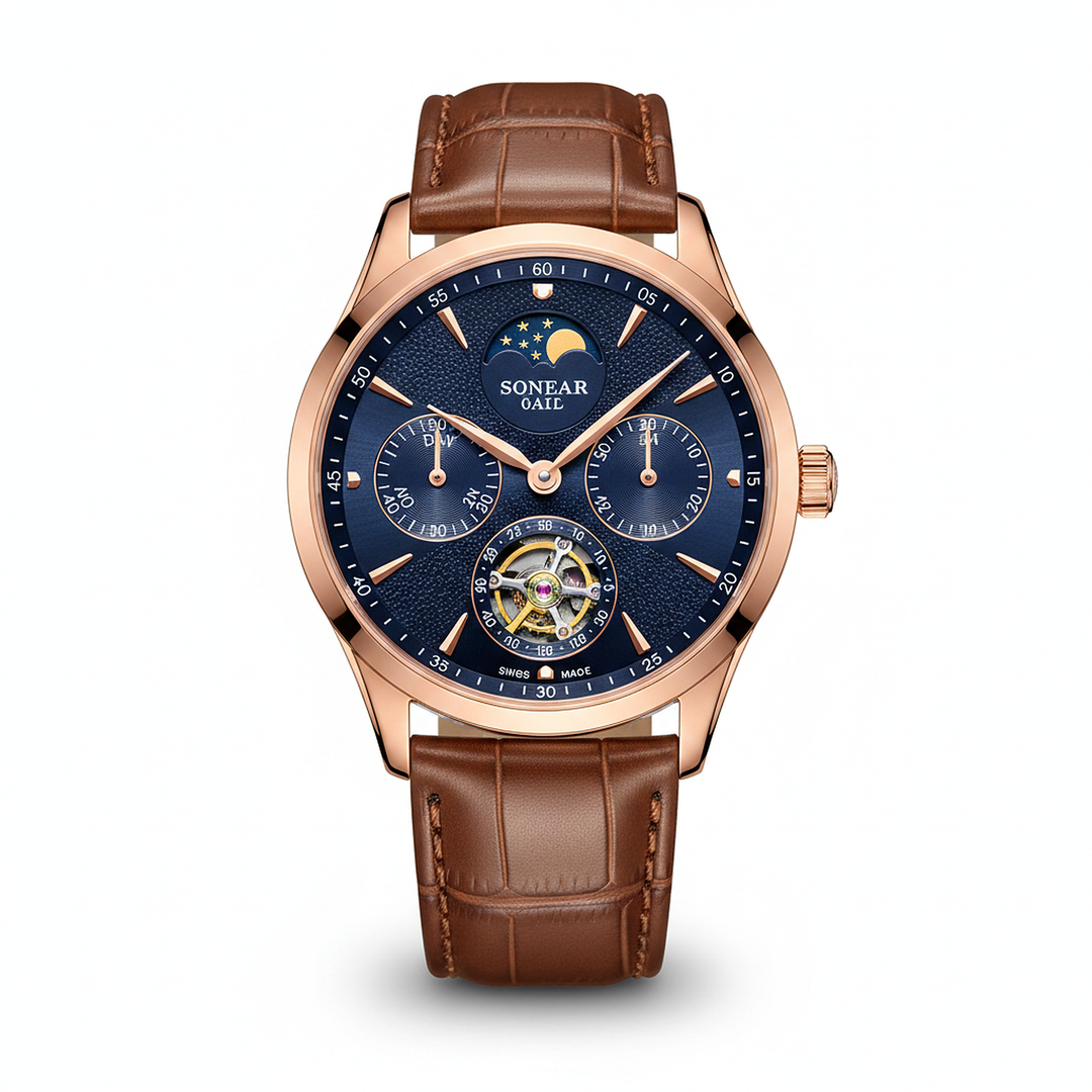 Smith Watches Tourbillon Gold Blue - Hero Product Shot
