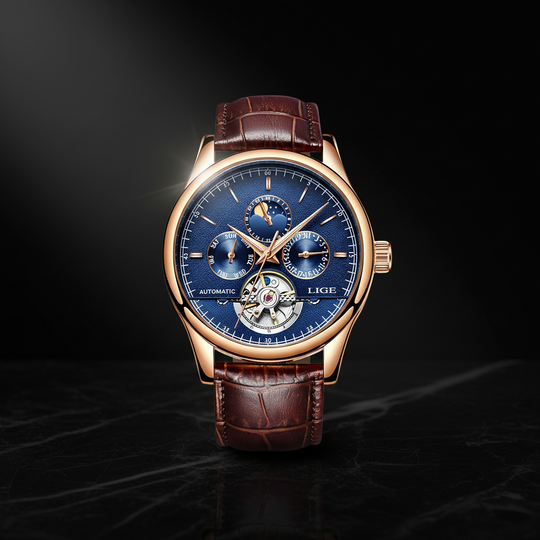 Smith Watches Tourbillon Gold Blue - Studio Three-Quarter