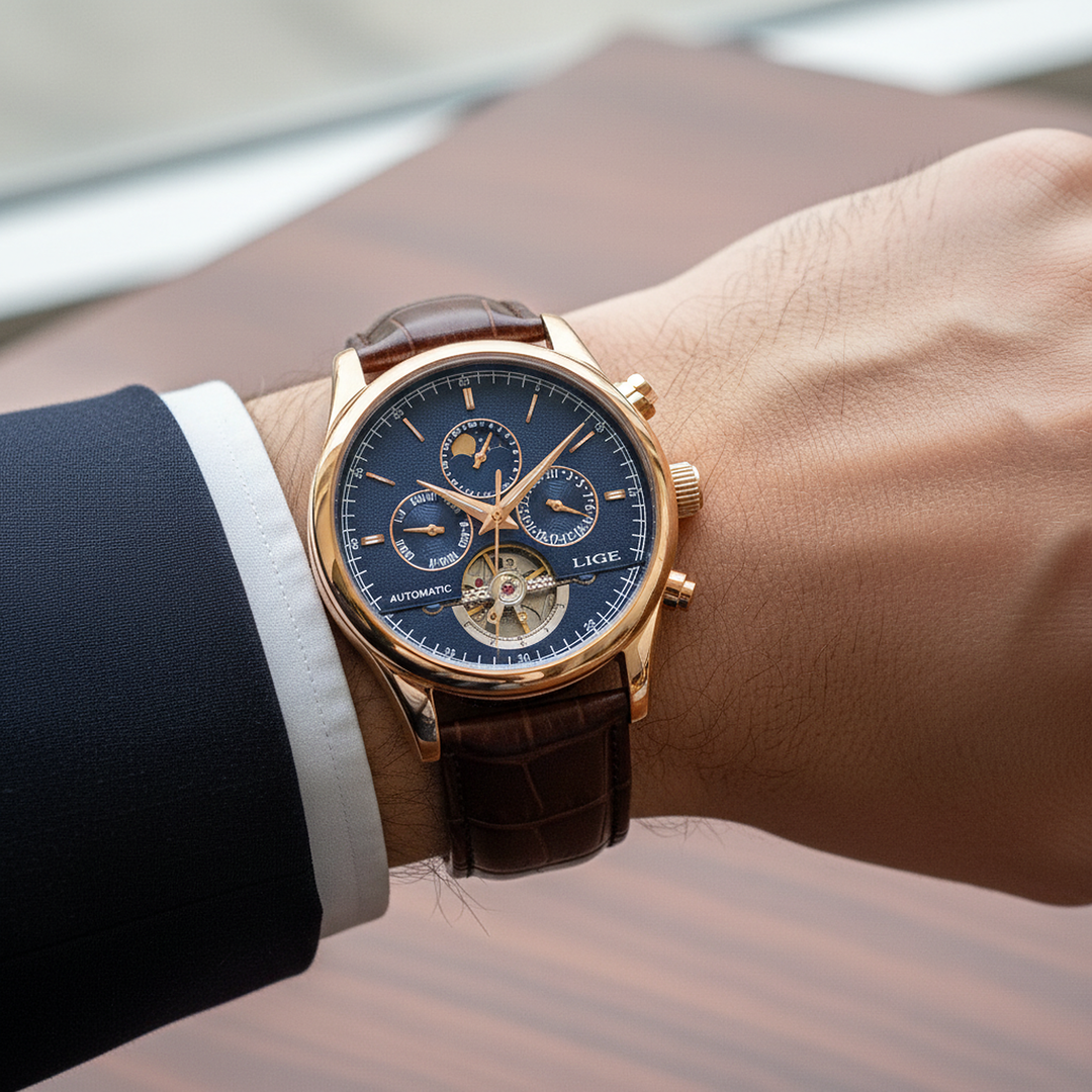 Smith Watches Tourbillon Gold Blue - On Wrist Lifestyle