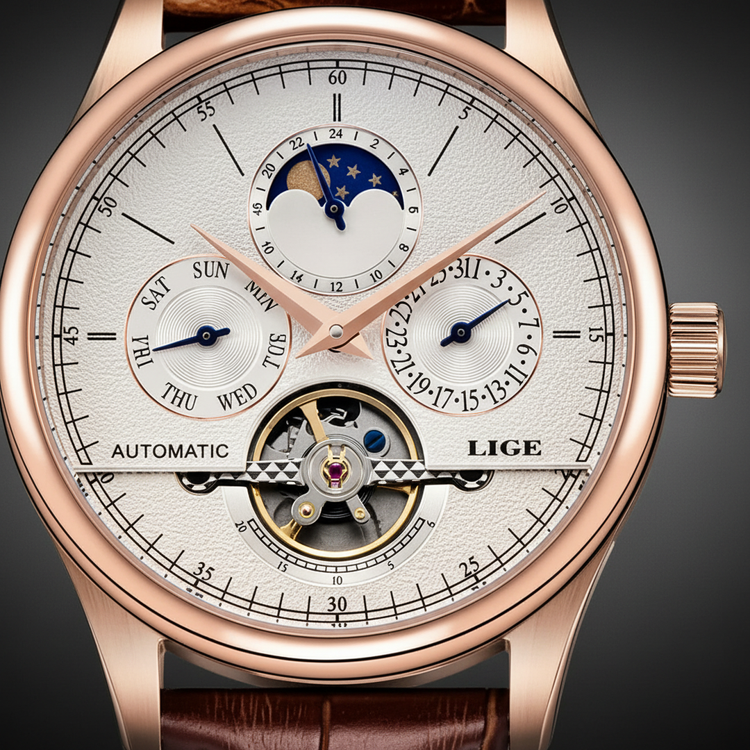 Smith Watches Tourbillon Gold White - Dial Macro