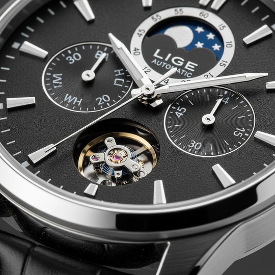 Smith Watches Tourbillon Silver Black - Dial Macro