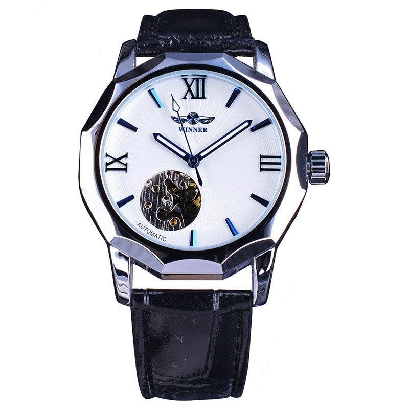 Men’s Premium Automatic Skeleton Watch | 42 mm Case | Octagonal Bezel | Leather Strap